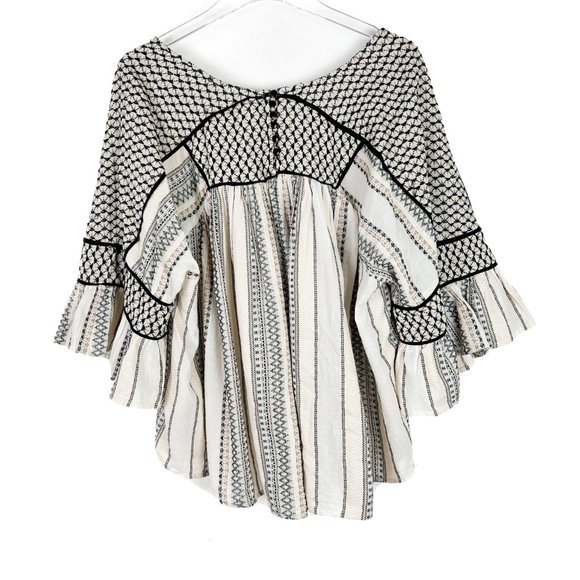 Free People Running On A Dream Top Embroidered Size Large L GUC L2537 - Picture 10 of 16